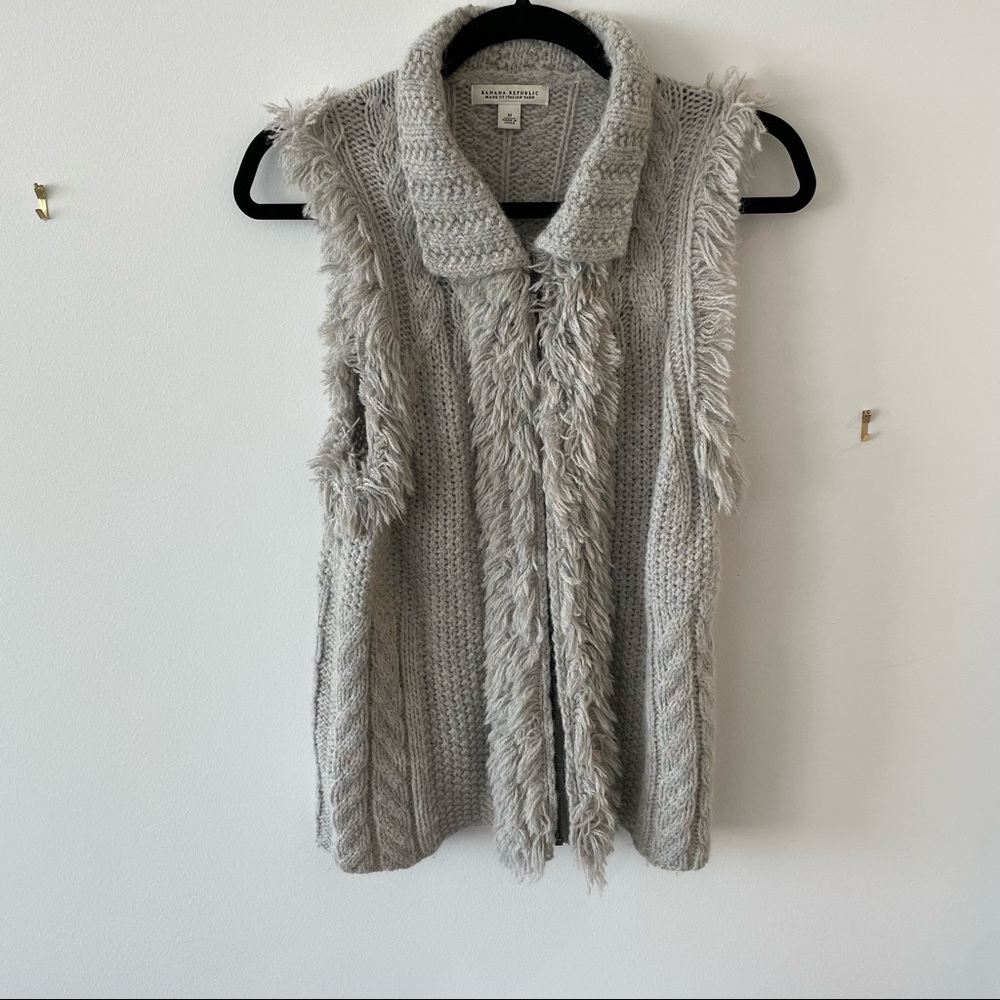 Banana Republic Wool Fringe Vest